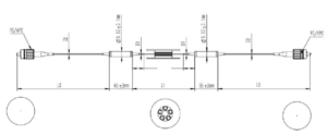 Optoweave社製ホローコアファイバーのFC/APCコネクタ実装図面